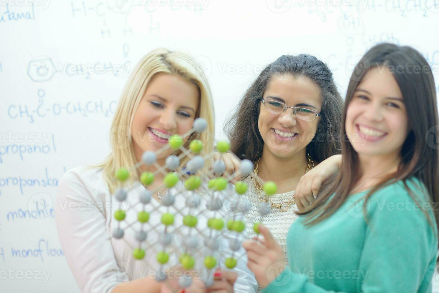 happy teens group in school photo