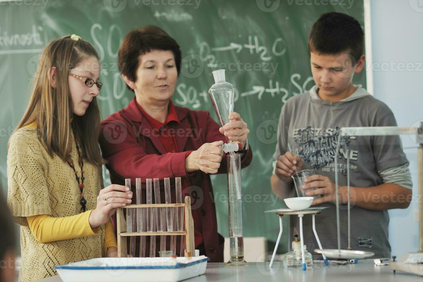 science and chemistry classees at school photo