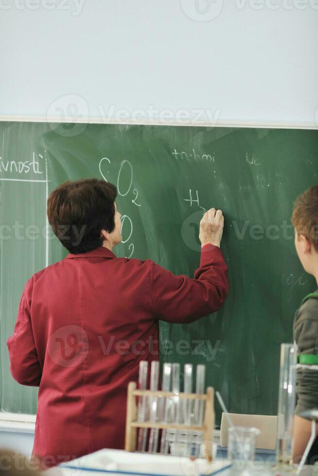 science and chemistry classees at school photo
