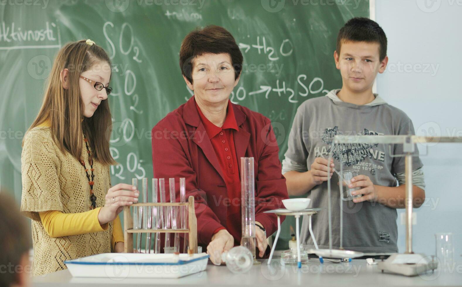 science and chemistry classees at school photo