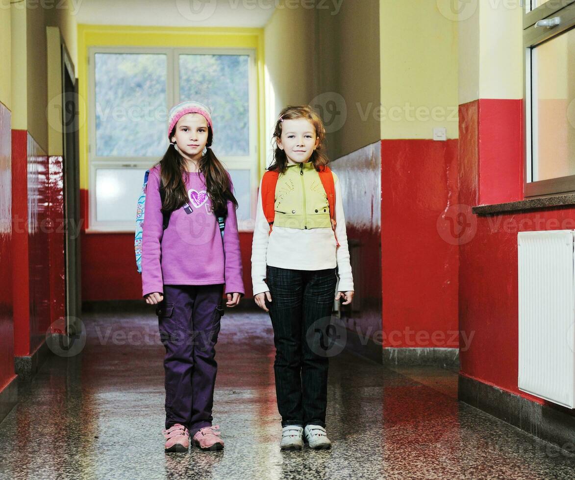 happy children group in school photo