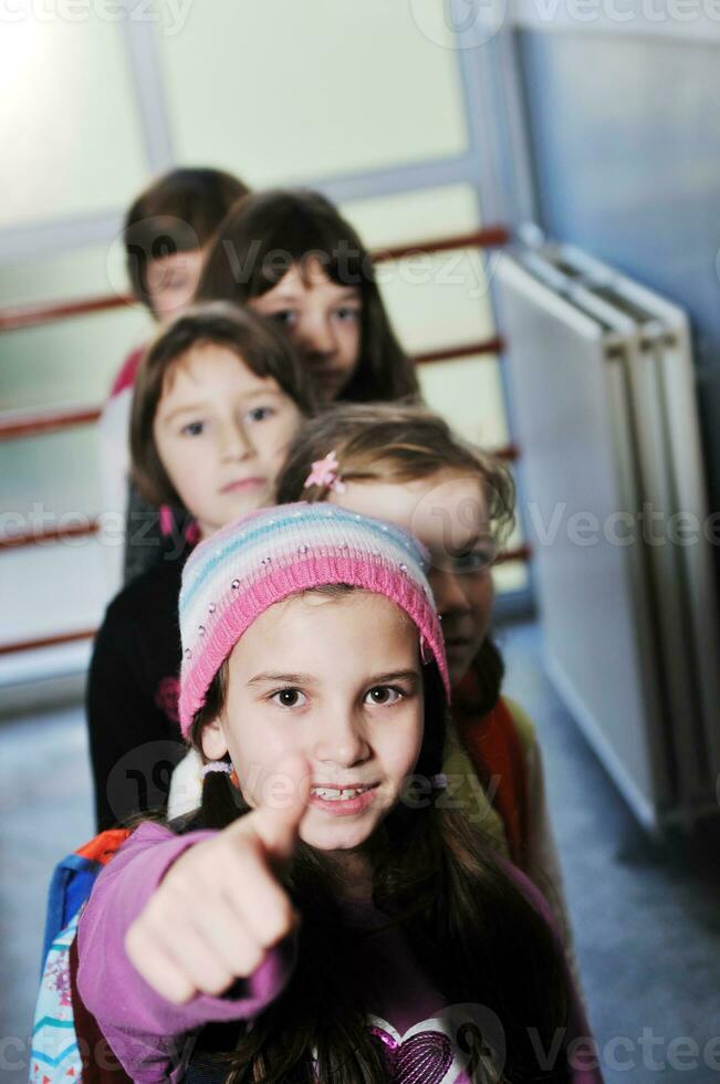 happy children group in school photo