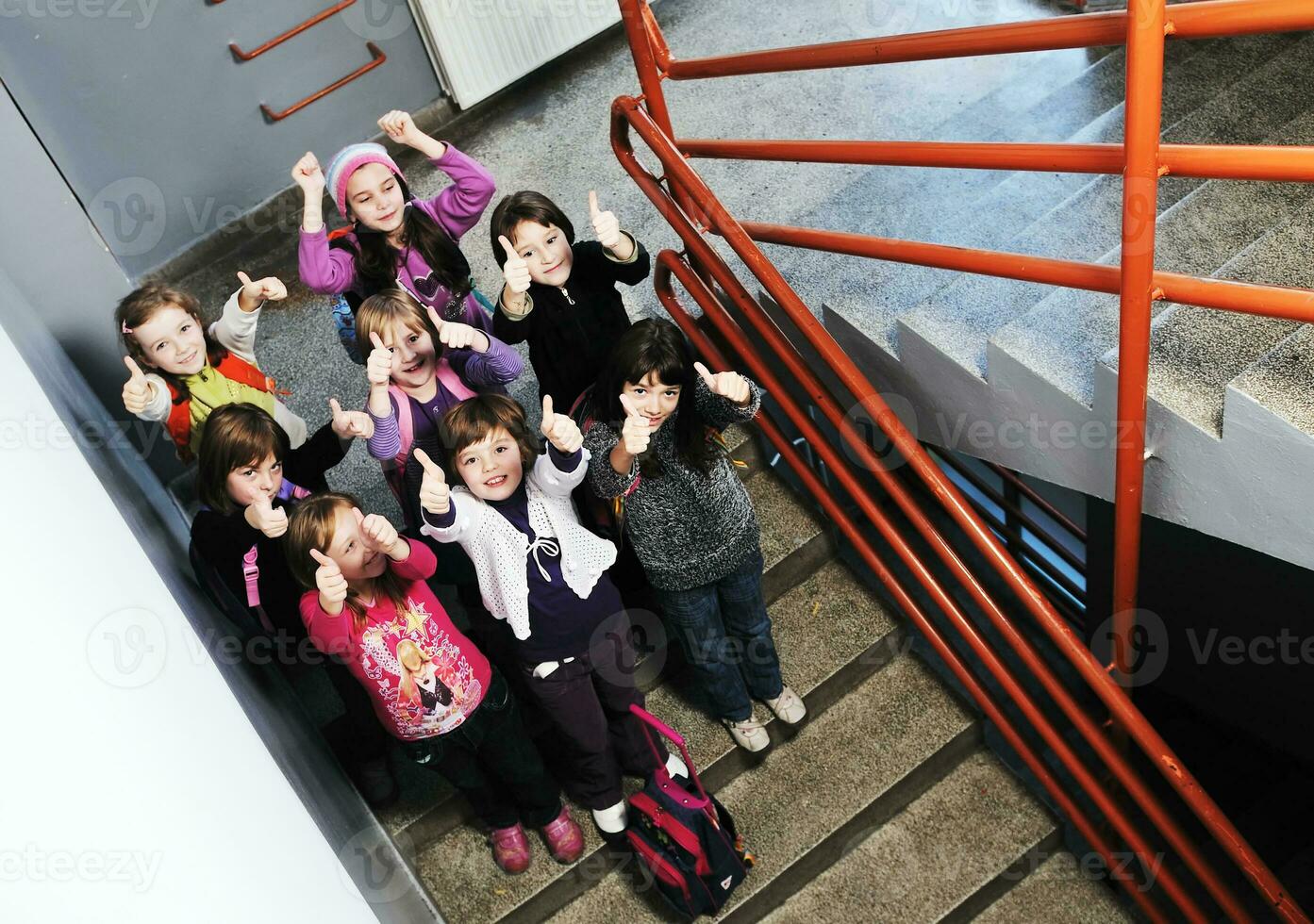 happy children group in school photo