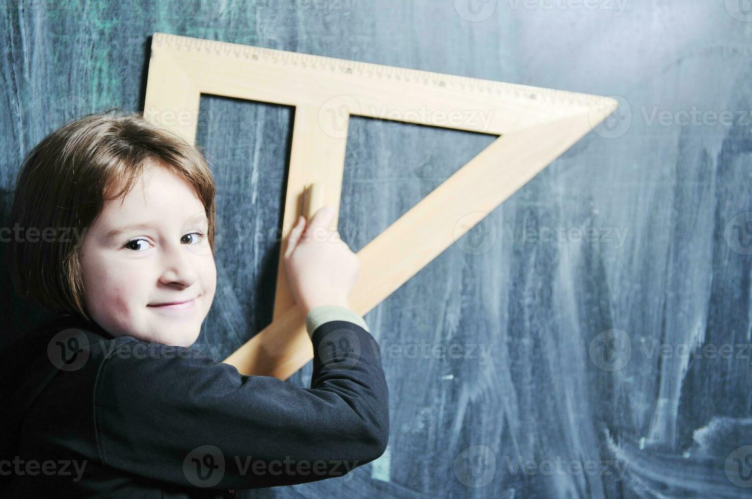 feliz joven colegiala retrato foto