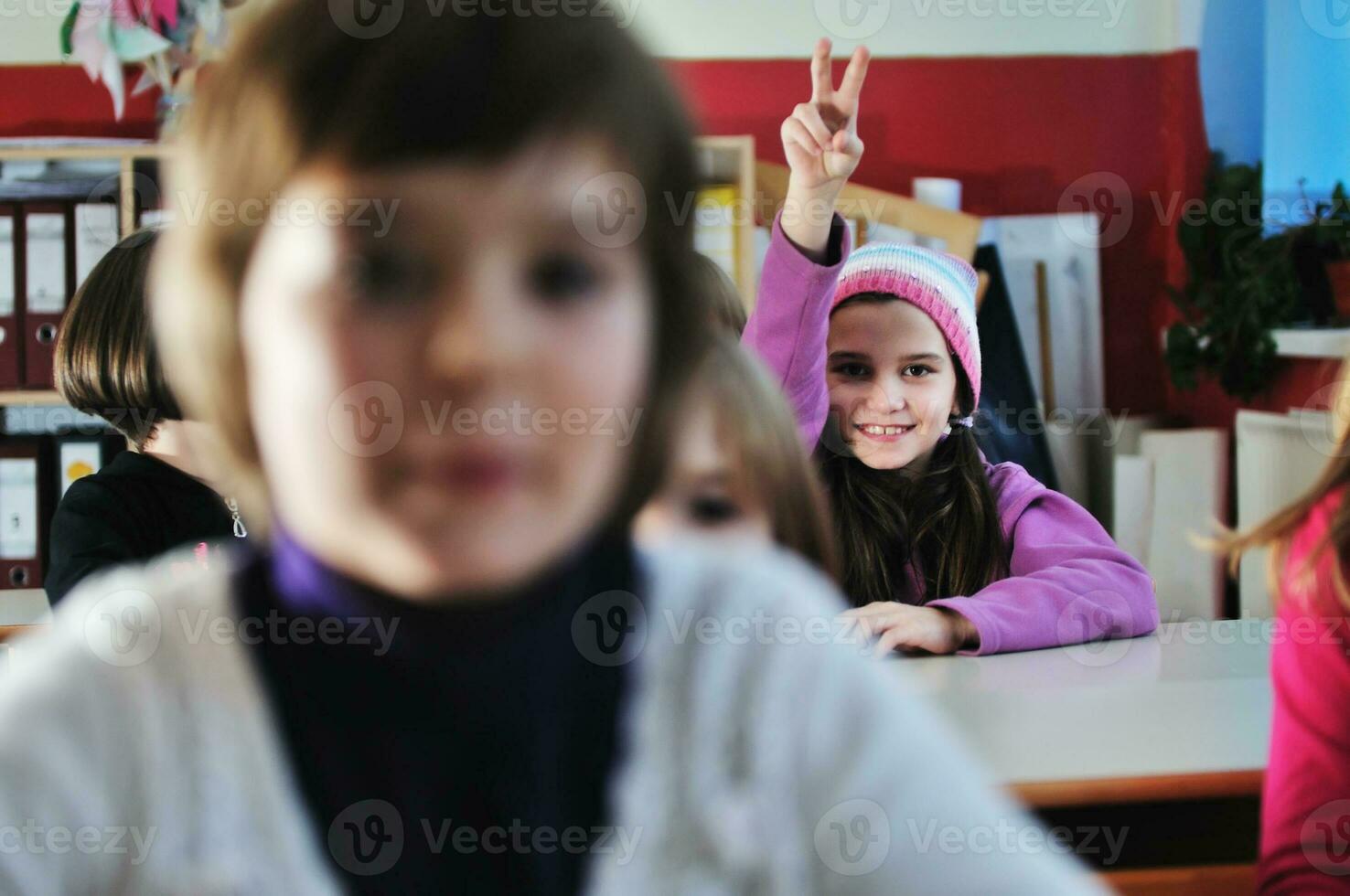 happy children group in school photo