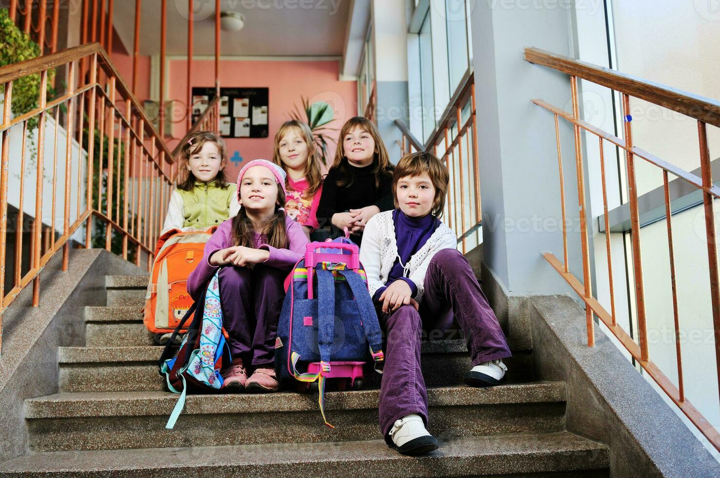 happy children group in school photo