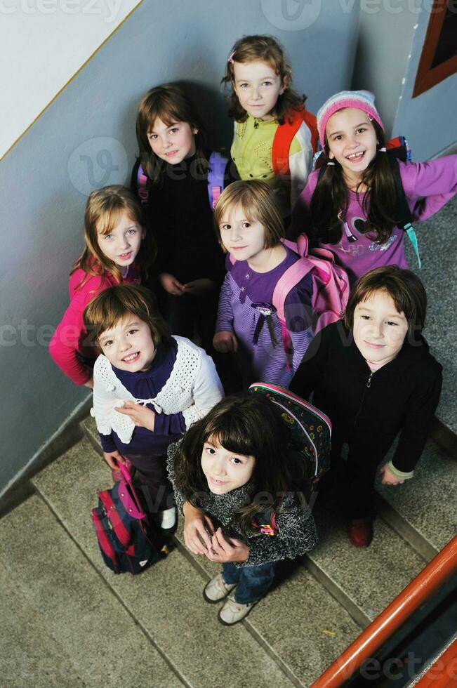 happy children group in school photo