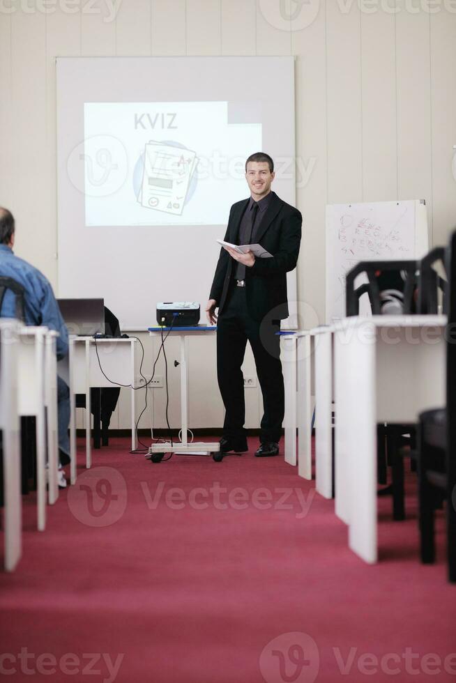 business man on seminar photo