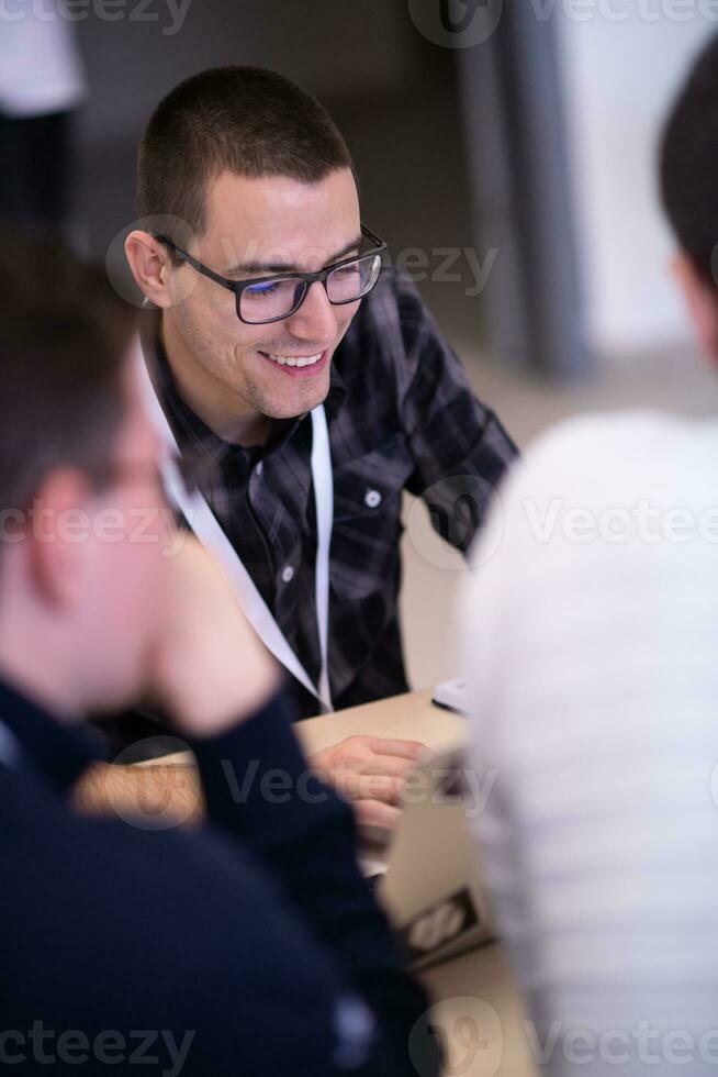 Startup Business Team On Meeting at office photo