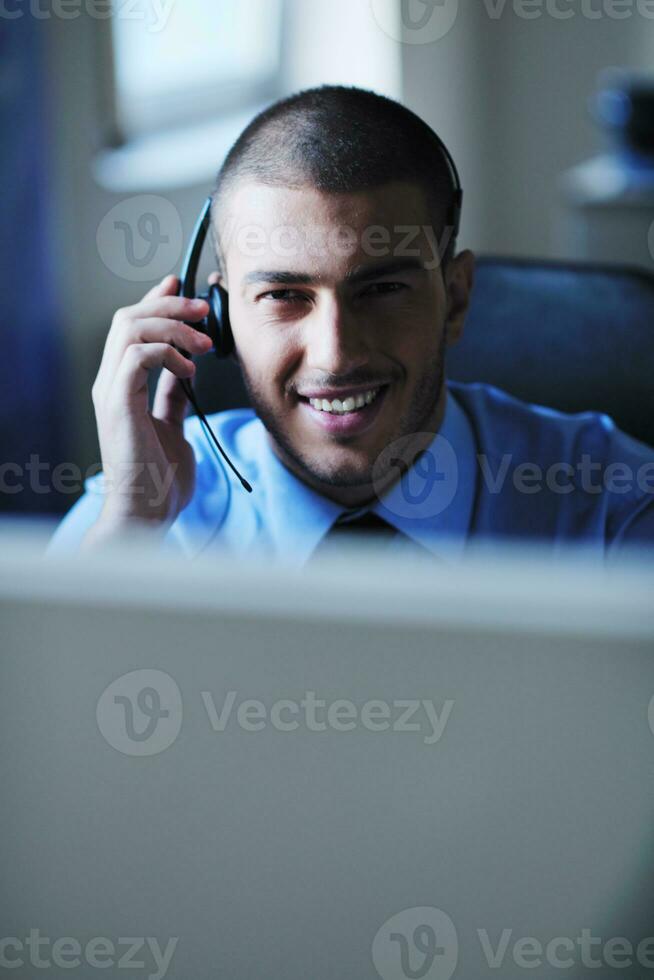 businessman with a headset photo