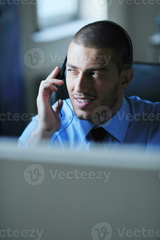 businessman with a headset photo