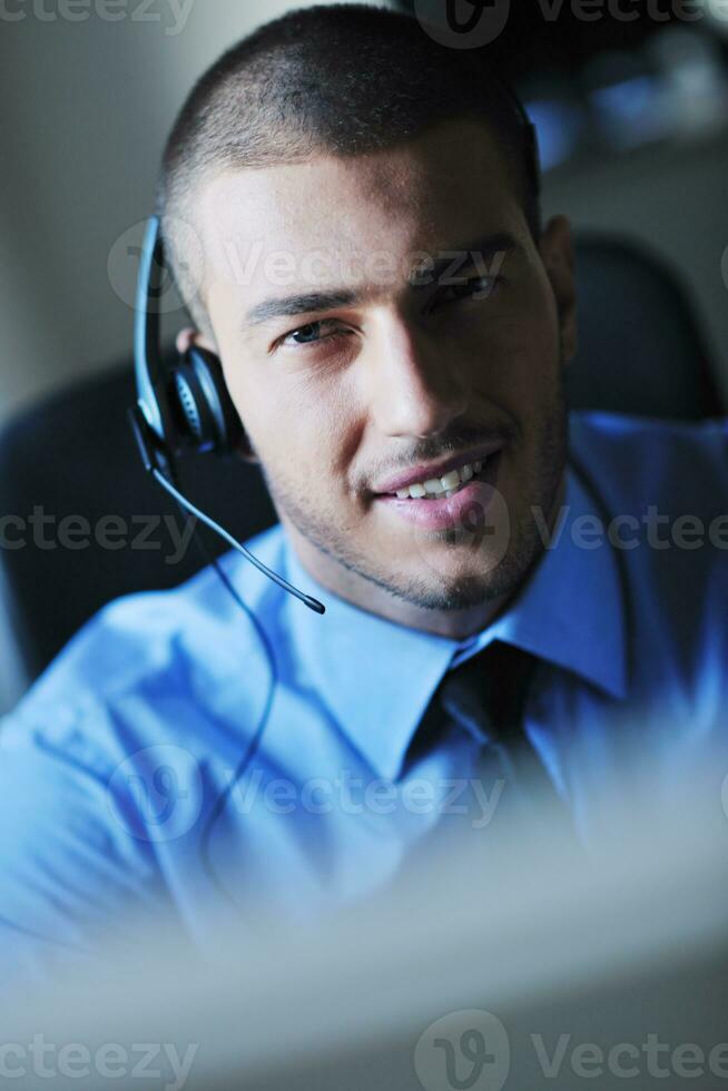 businessman with a headset photo