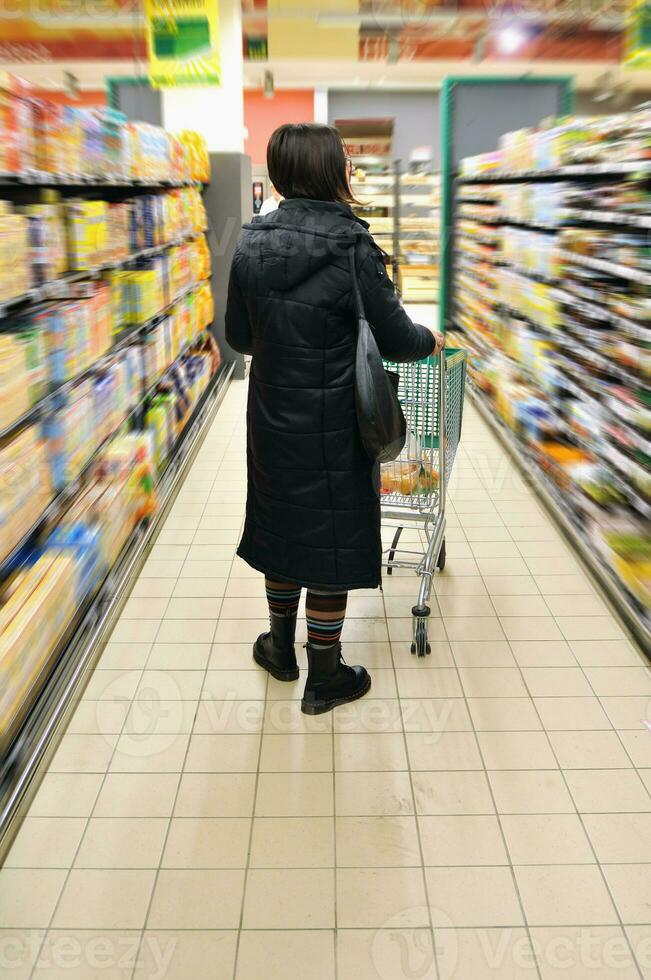 young woman in shopping photo