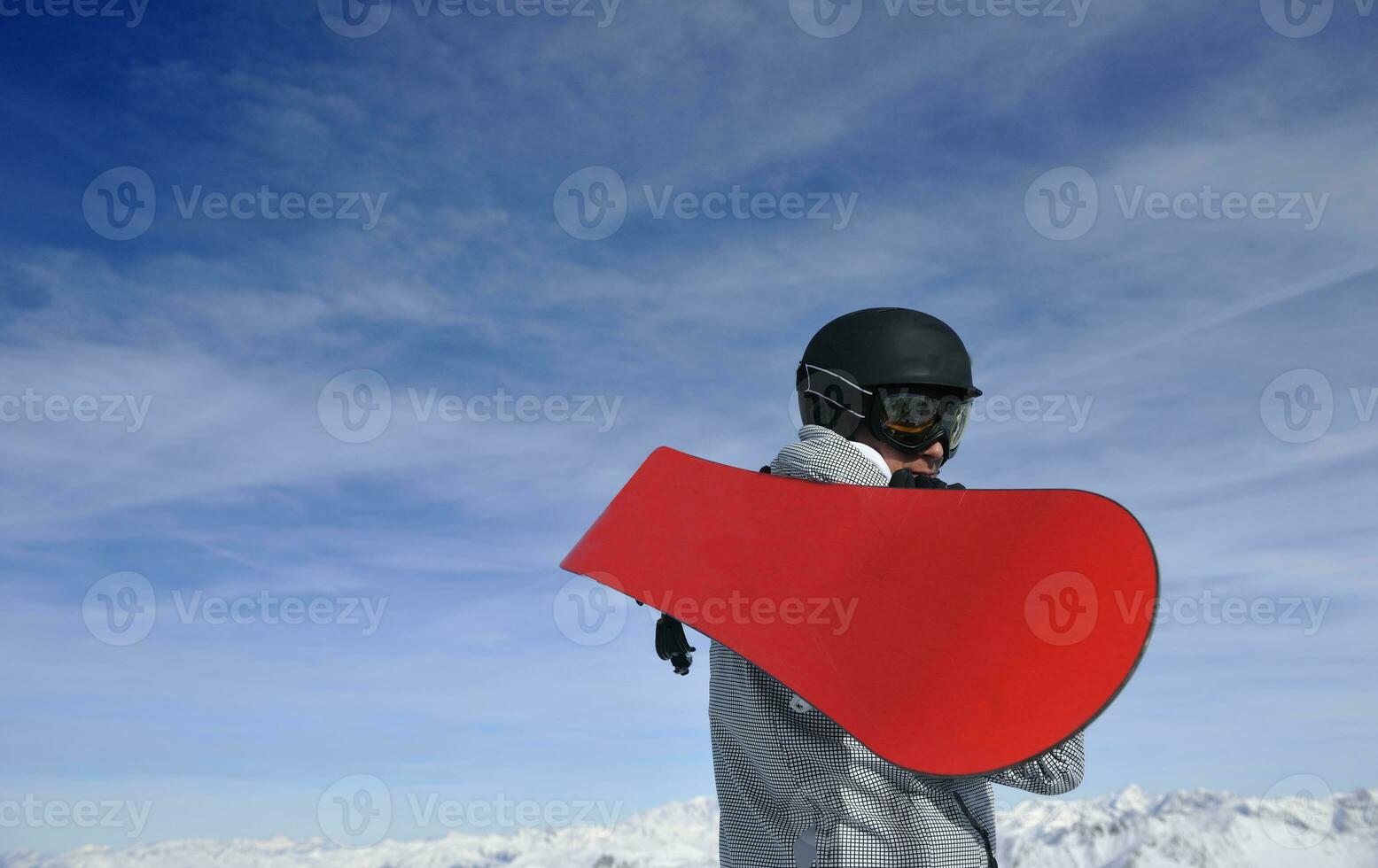 hombre invierno nieve esquí foto