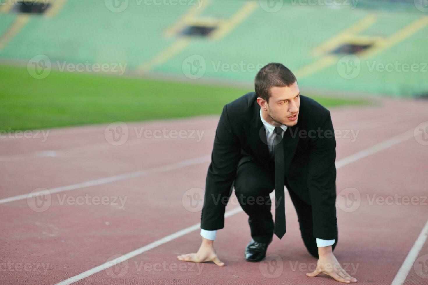 hombre de negocios en el deporte foto