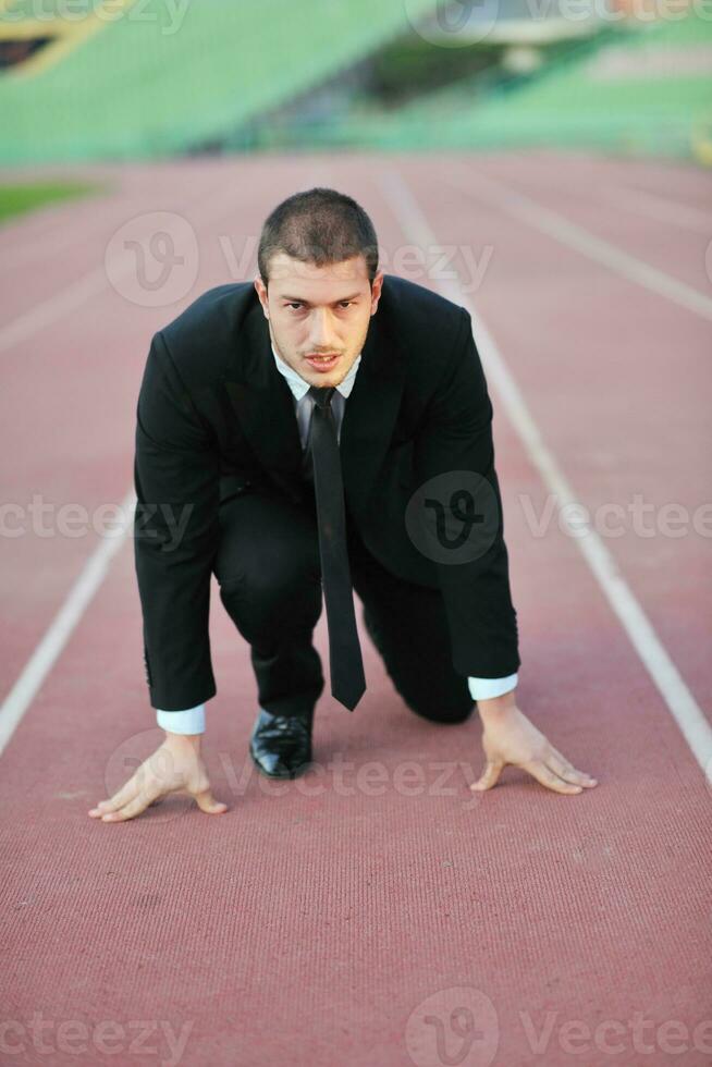 hombre de negocios en el deporte foto