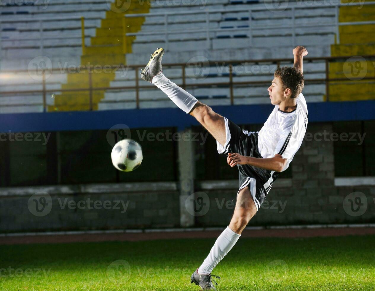 football player in action photo