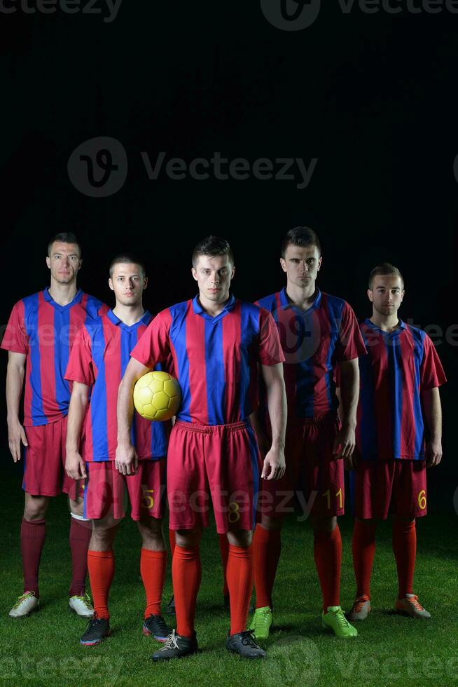 equipo de jugadores de fútbol foto