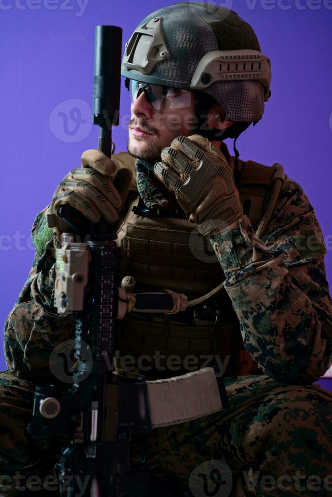 soldier with problems photo