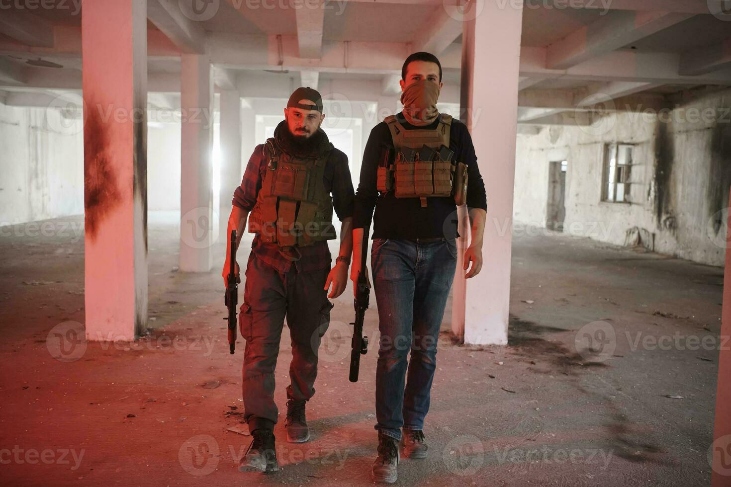 soldier squad team portrait in urban environment photo