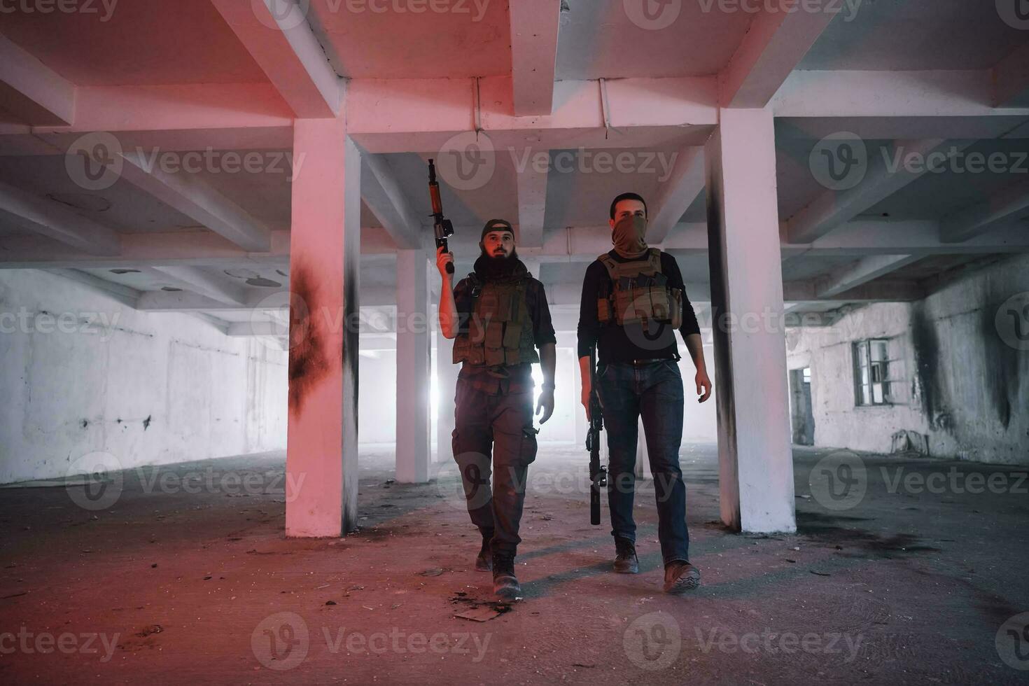 soldier squad team portrait in urban environment photo