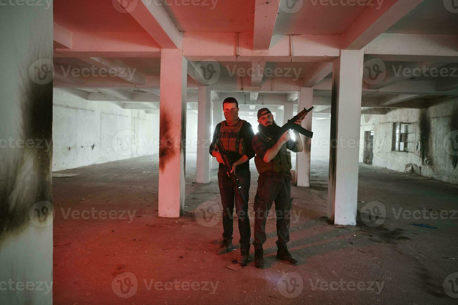 soldier squad team portrait in urban environment photo