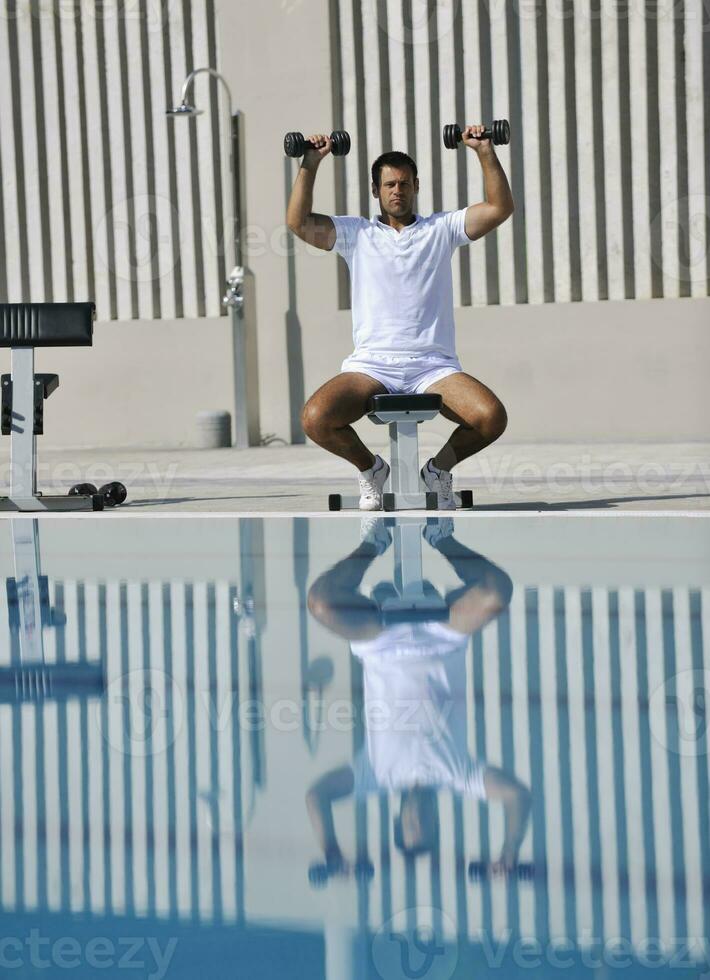 entrenamiento físico hombre foto