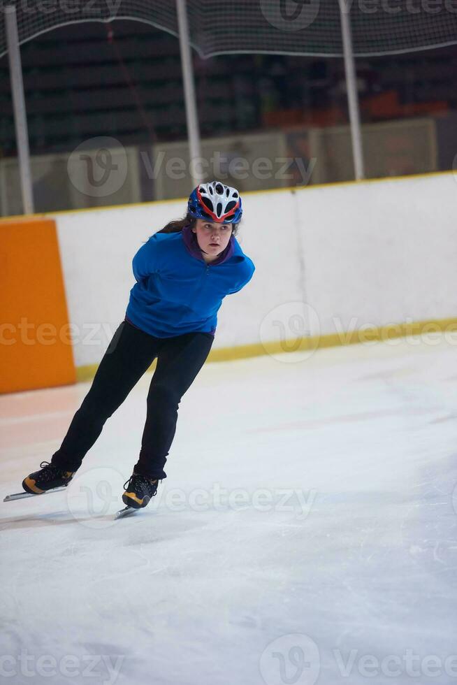 children speed skating photo