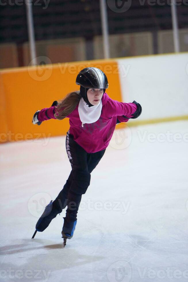 children speed skating photo