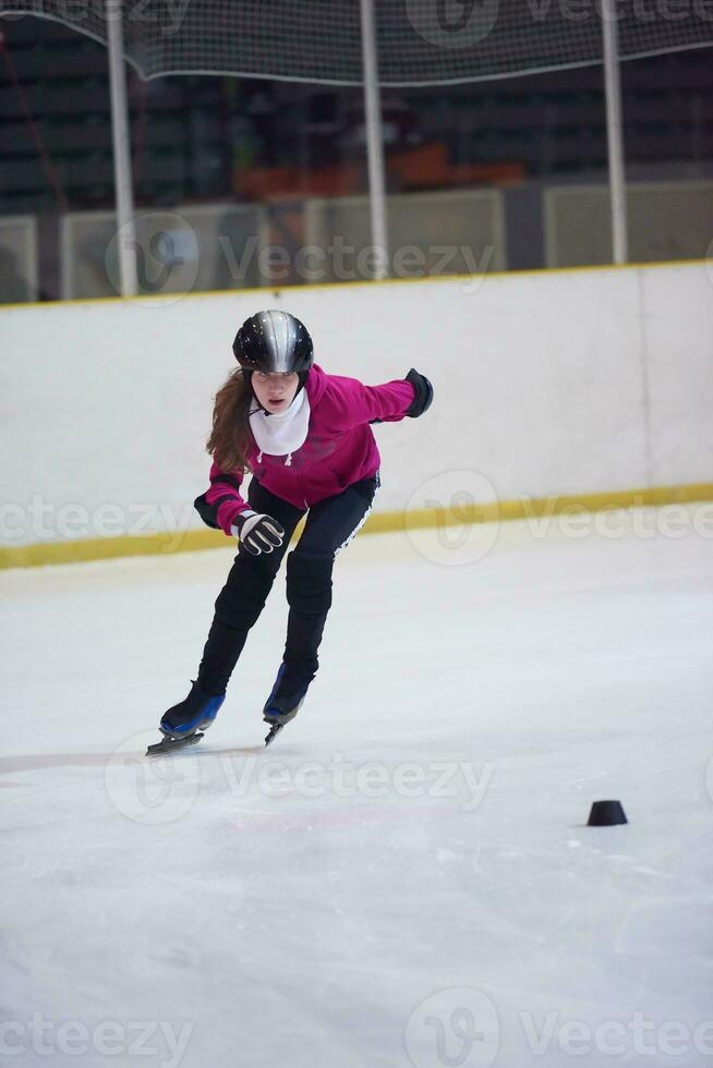 children speed skating photo