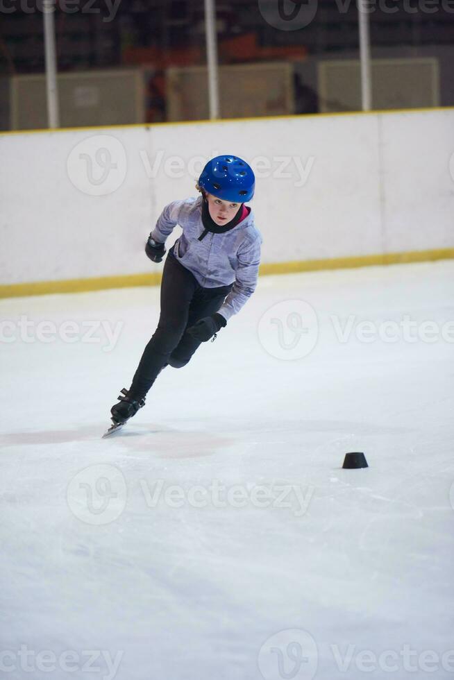 children speed skating photo