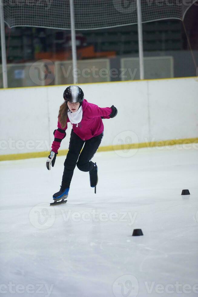 children speed skating photo