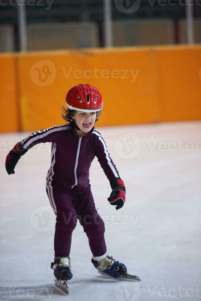 children speed skating photo