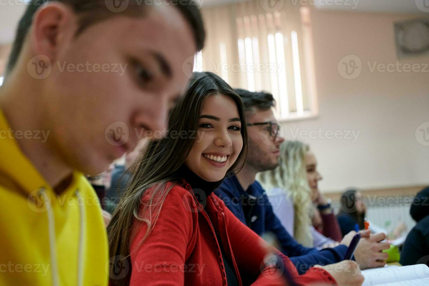 Students Gruop In AmphitheatherStudents Gruop In Amphitheather photo