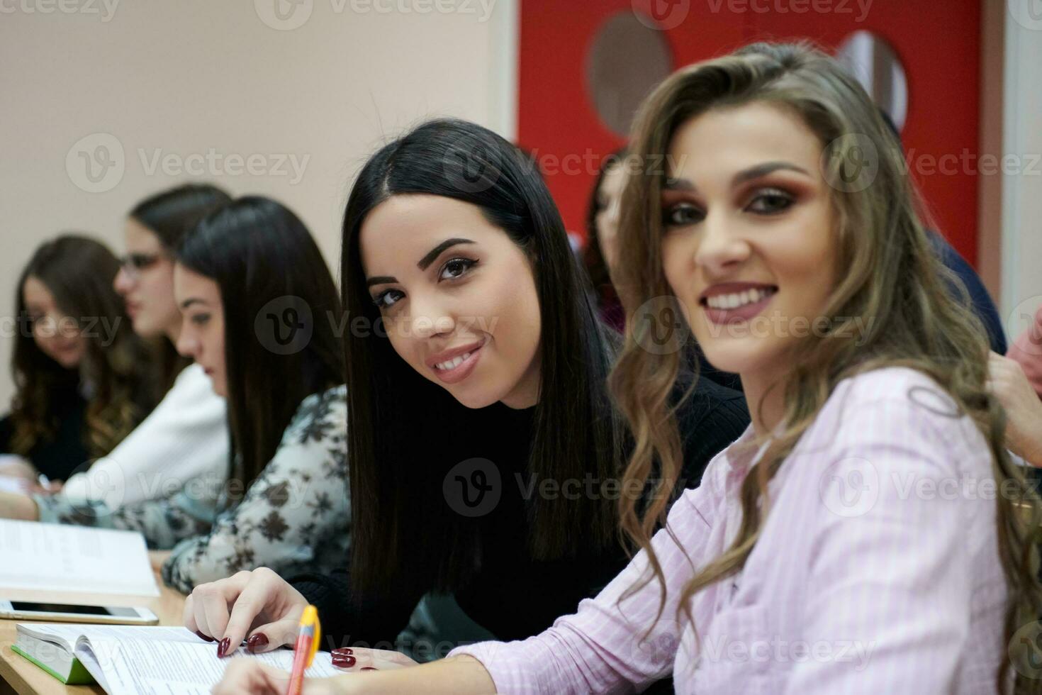 Students Gruop In Amphitheather photo