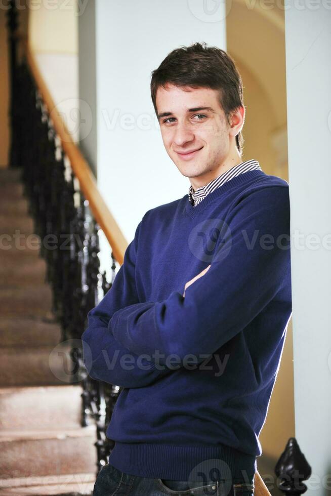 student male portrait at campus photo