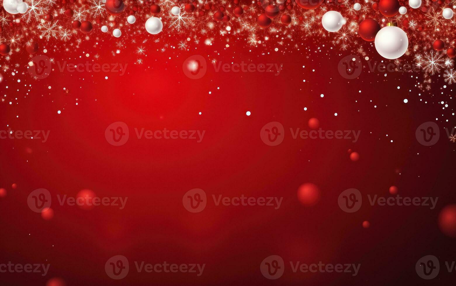 White snowflakes on the red background with free space for your wishes. Modern Christmas holiday card. Merry Christmas photo