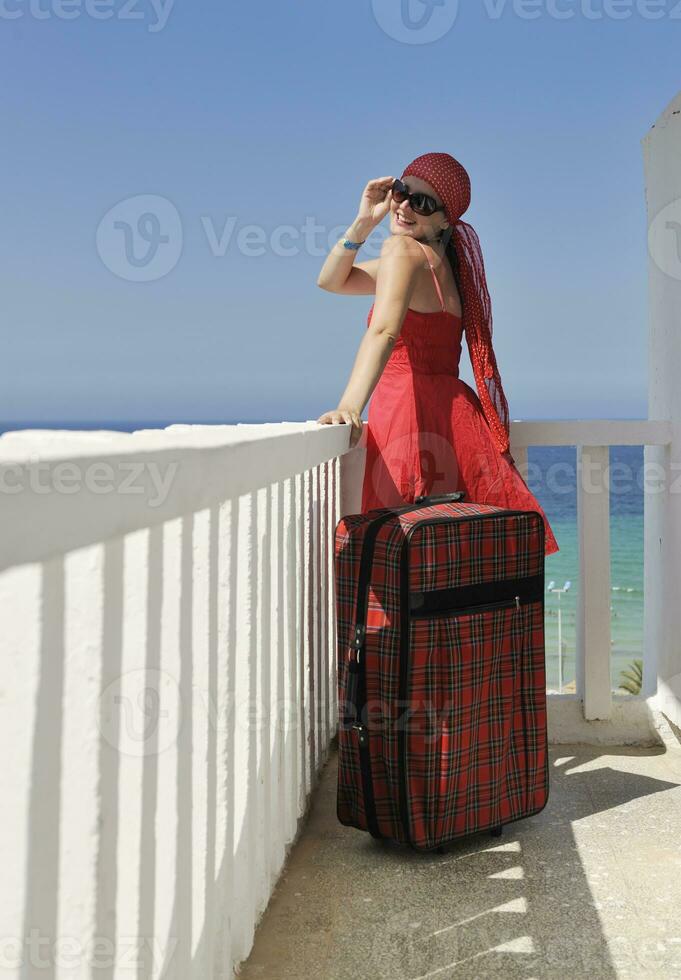 woman travel fashion photo