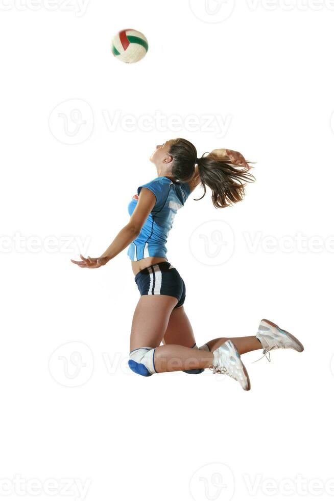 gir playing volleyball photo