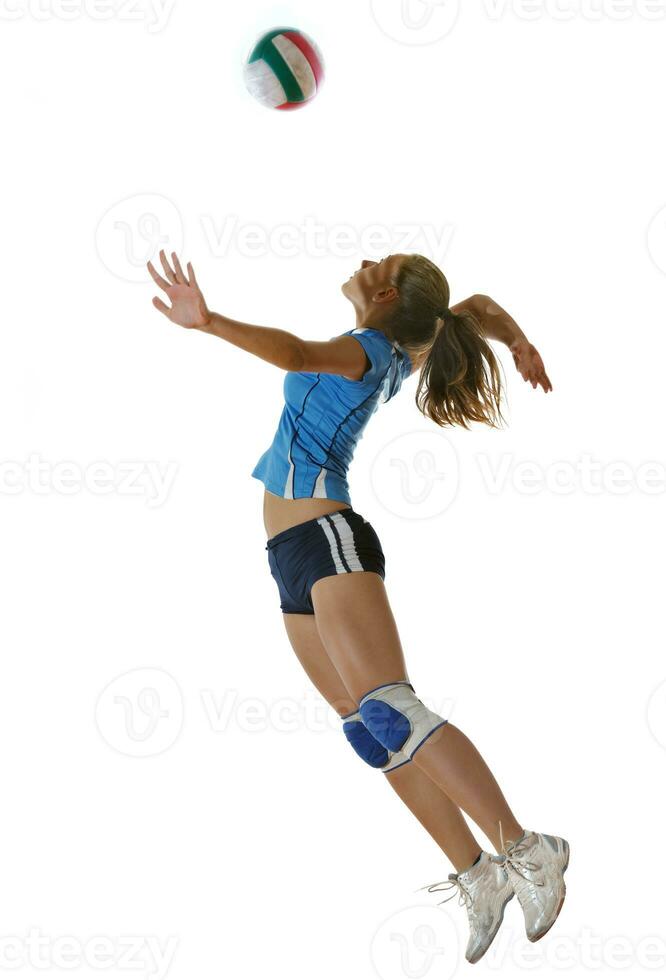 gir playing volleyball photo