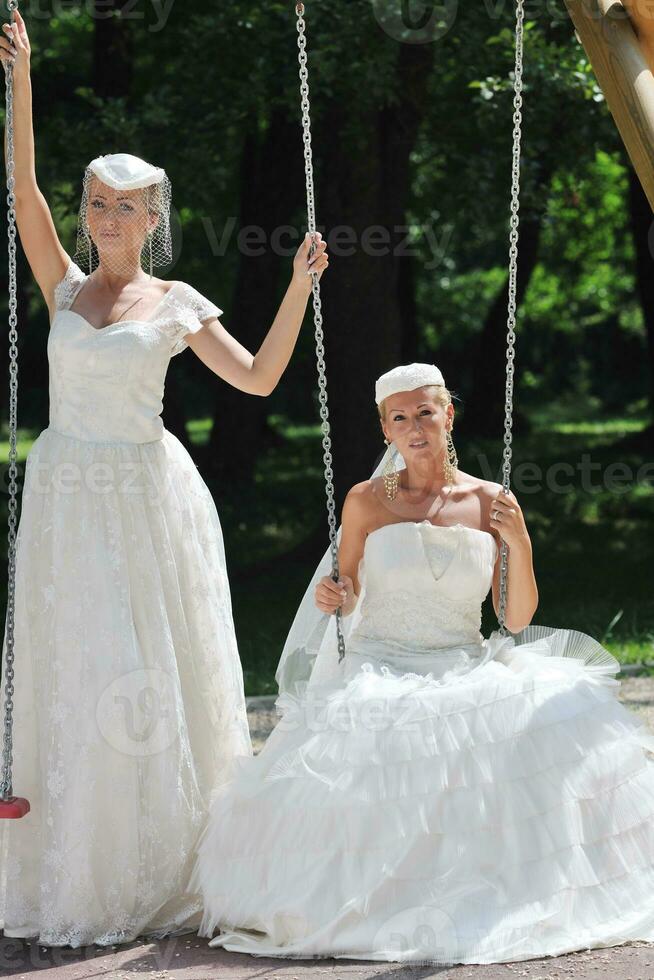 beautiful bride outdoor photo