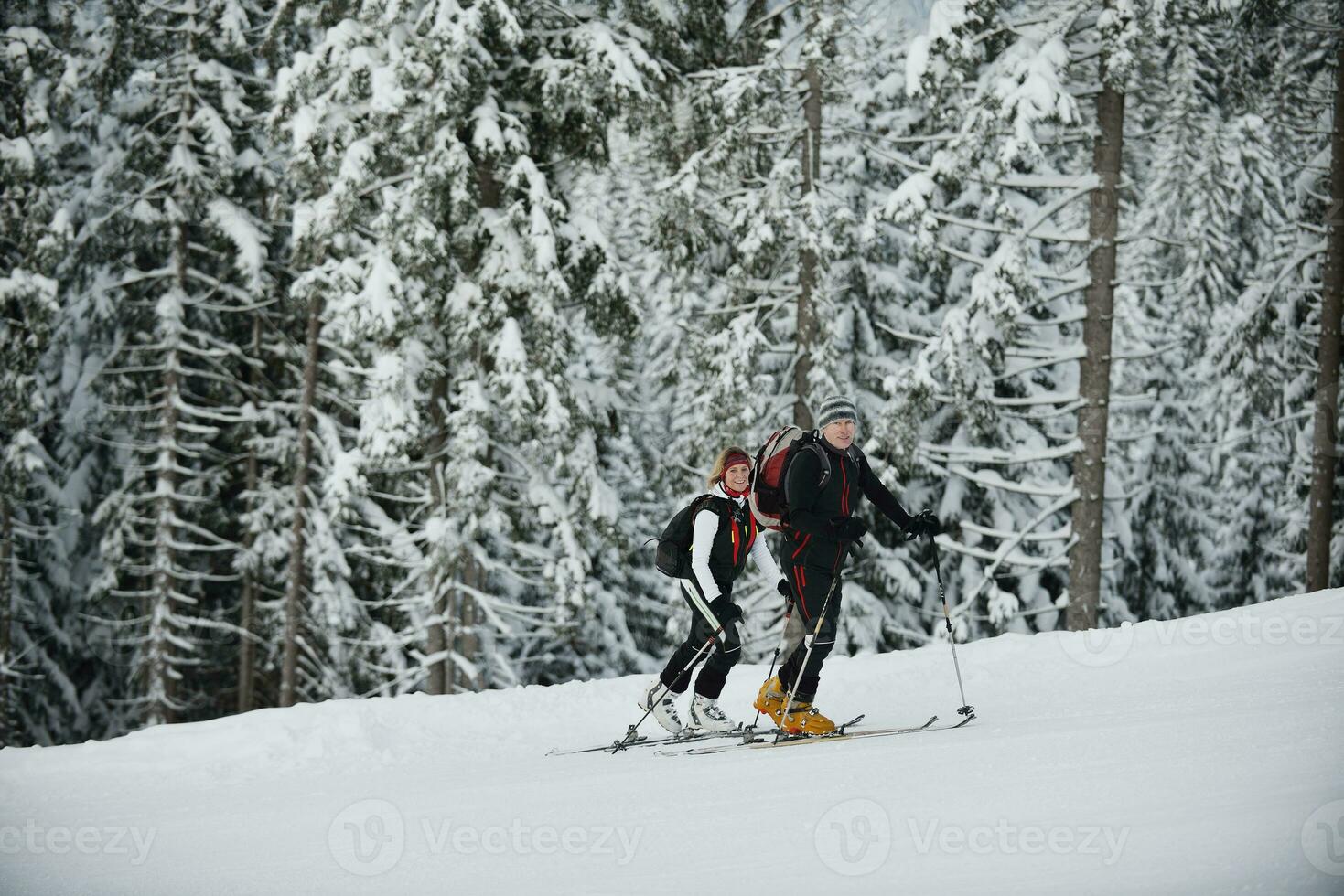 winter  people fun and ski photo