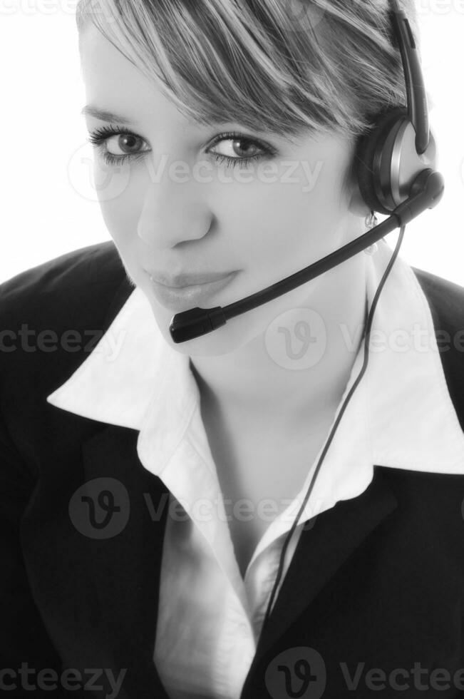 mujer con auriculares foto