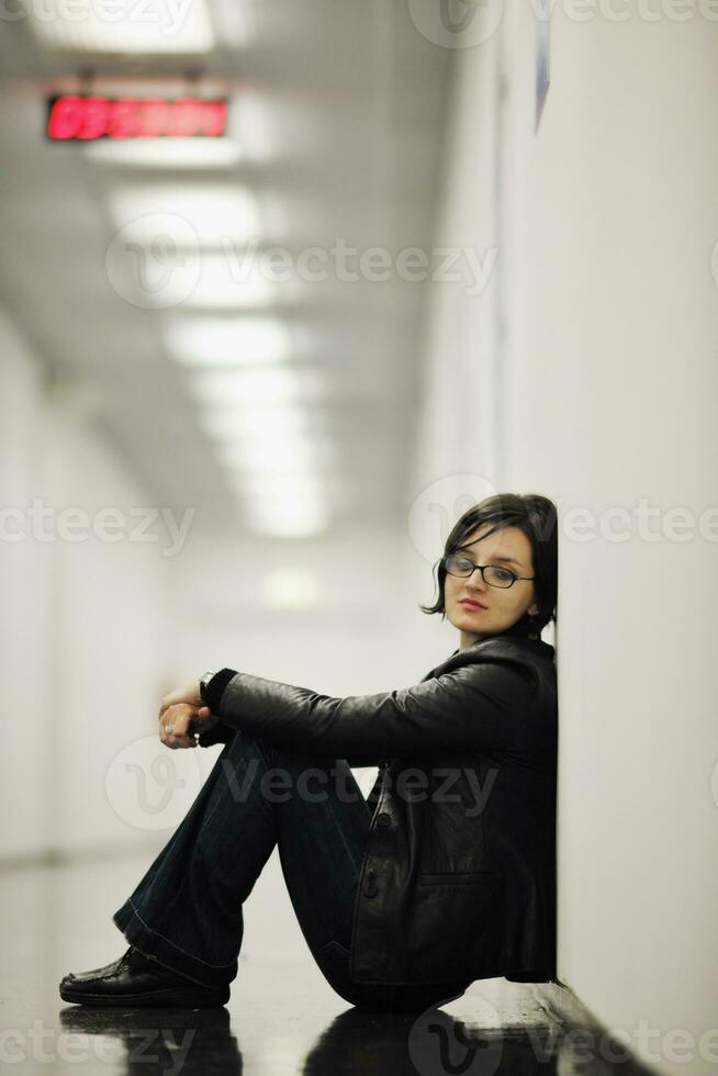 woman relax indoor photo