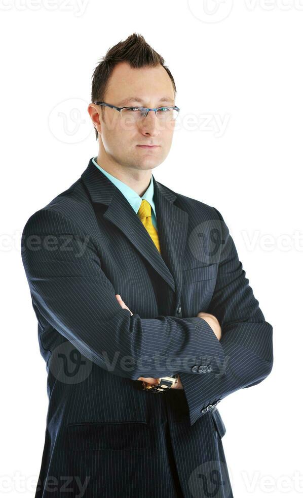 one young businessman isolated photo