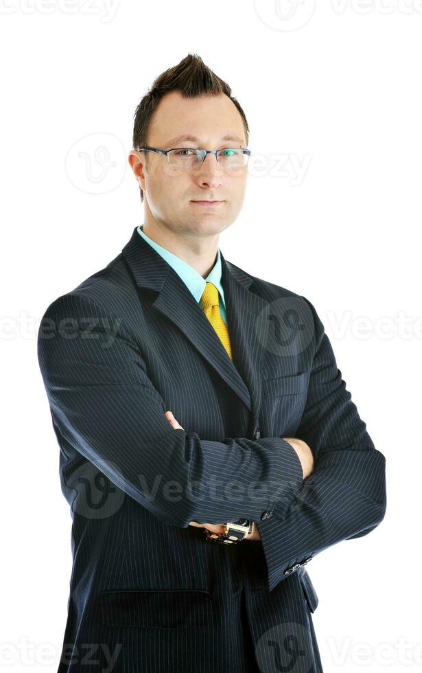 one young businessman isolated photo