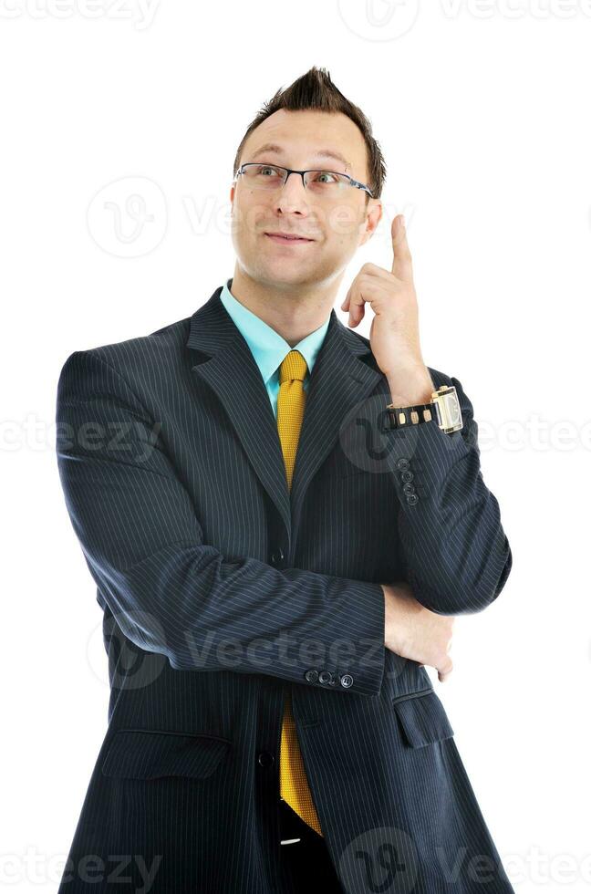 one young businessman isolated photo