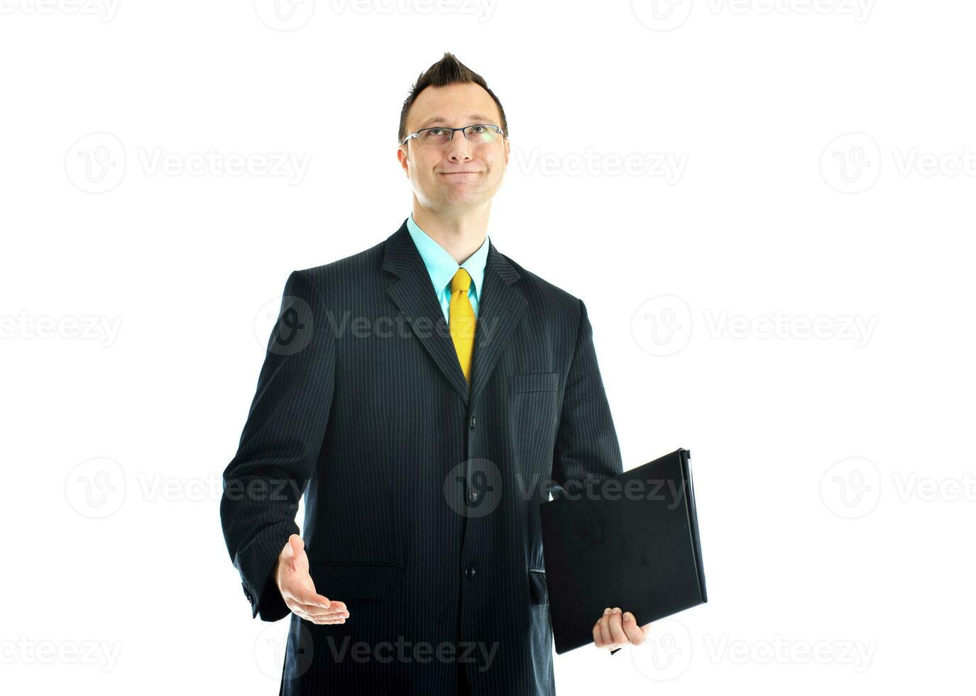 one young businessman isolated photo