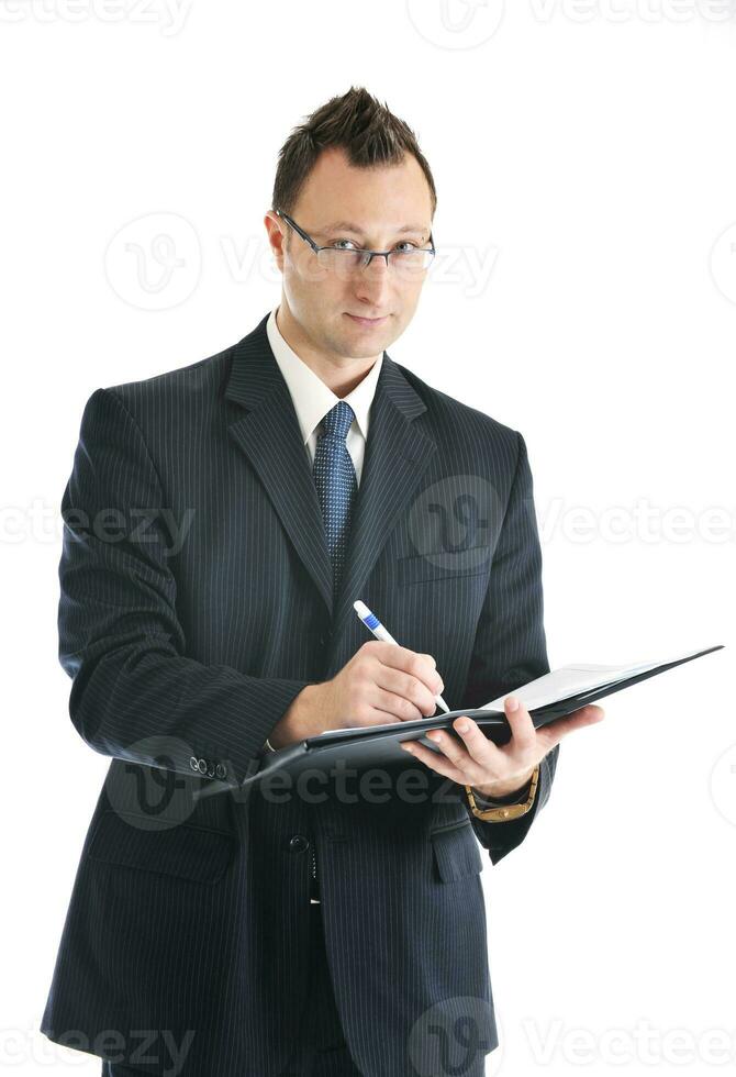 one young businessman isolated photo