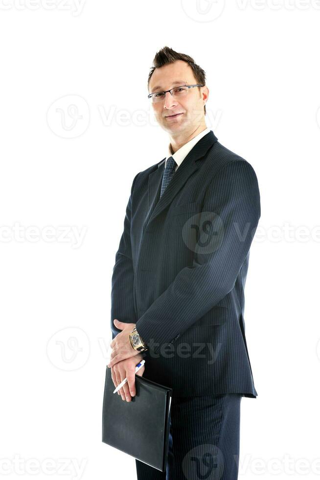 one young businessman isolated photo